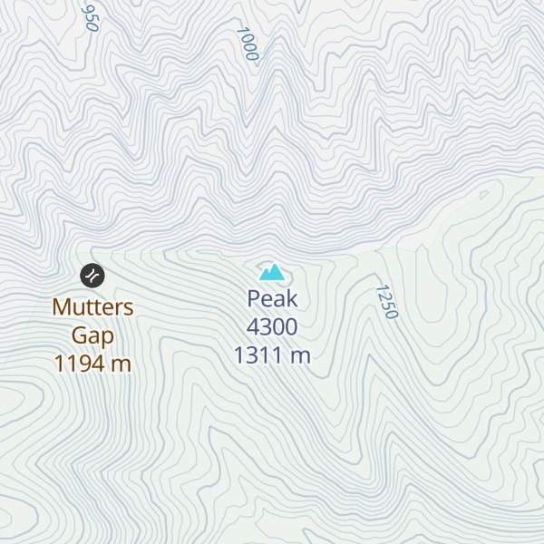 Map of Peak 4300