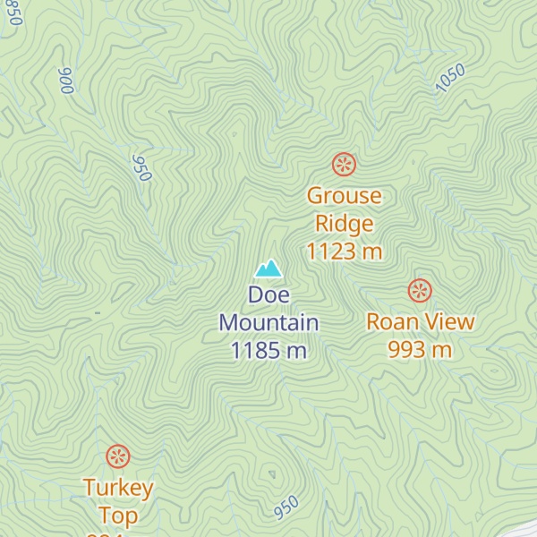 Map of Doe Mountain