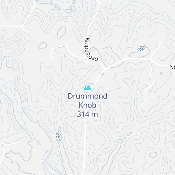 Map of Drummond Knob