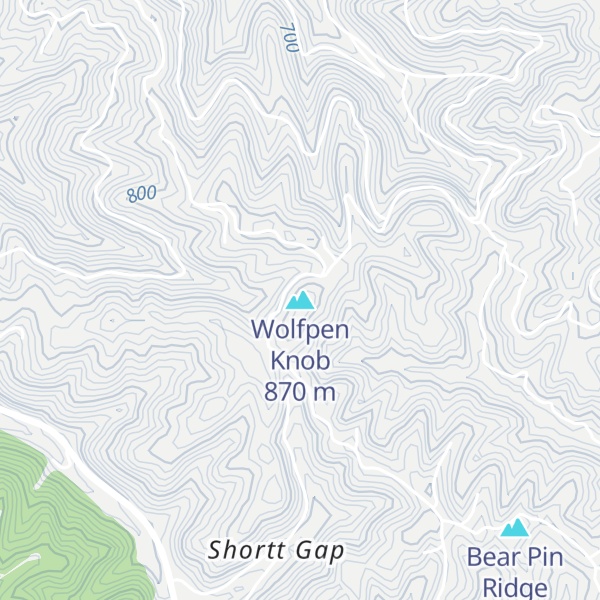 Map of Wolfpen Knob