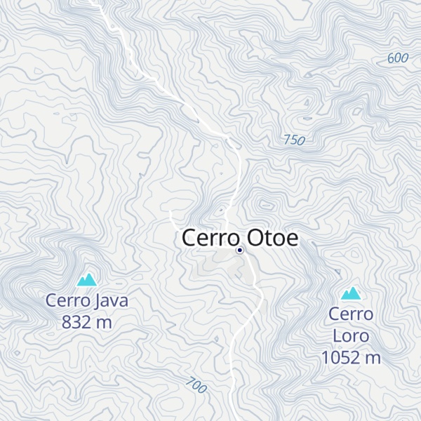 Map of Cerro Otoe