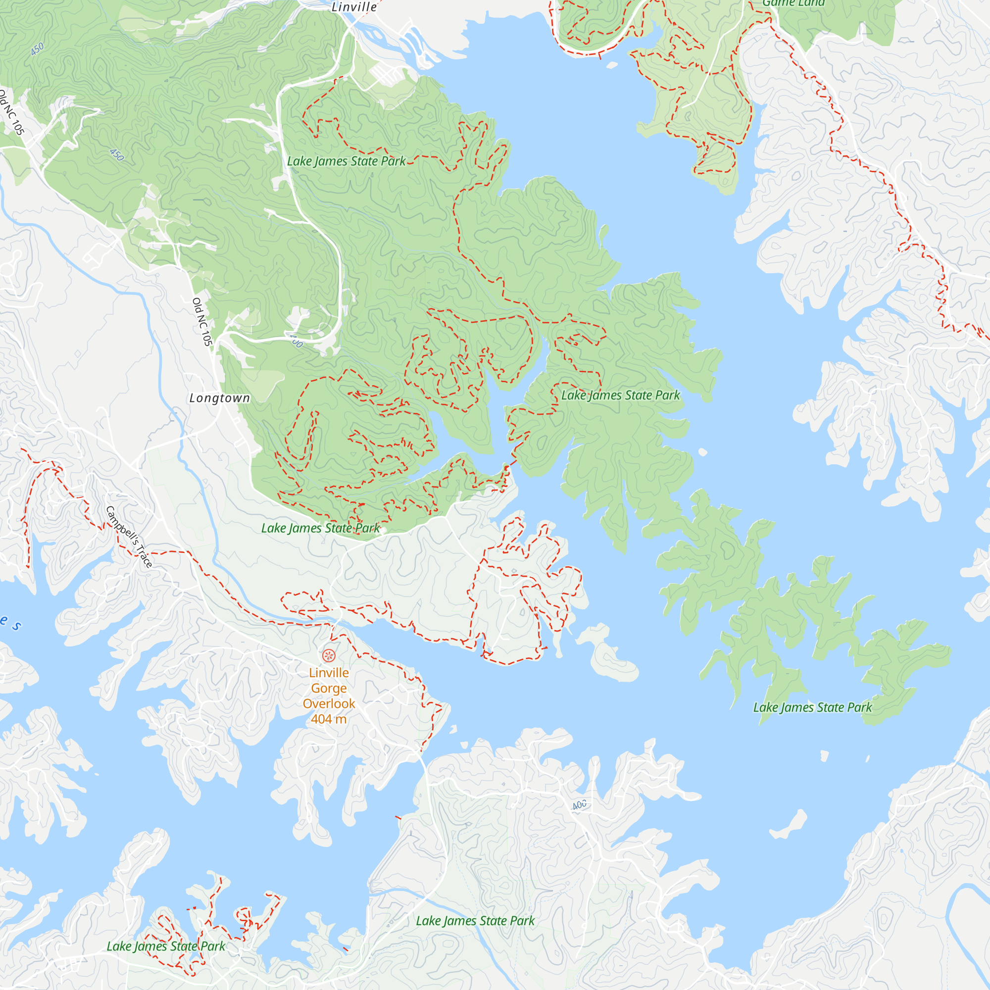Lake James State Park Visitor Center map
