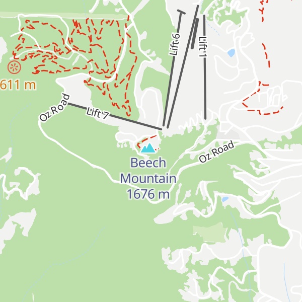 Map of Pinnacles of the Beech