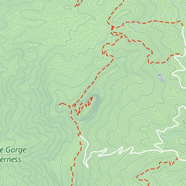 Map of Table Rock Mountain