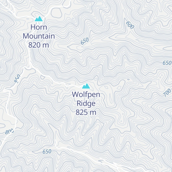 Map of Wolfpen Ridge