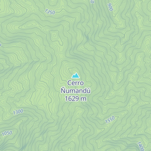 Map of Cerro Ñumandú