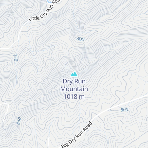Map of Dry Run Mountain