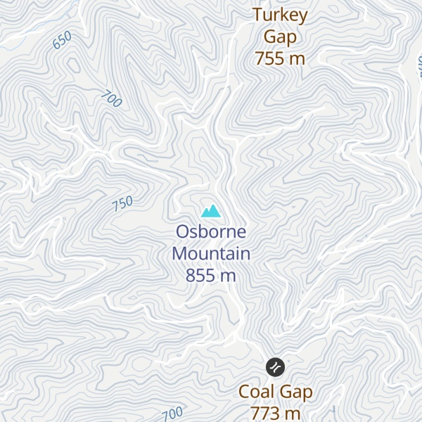 Map of Osborne Mountain