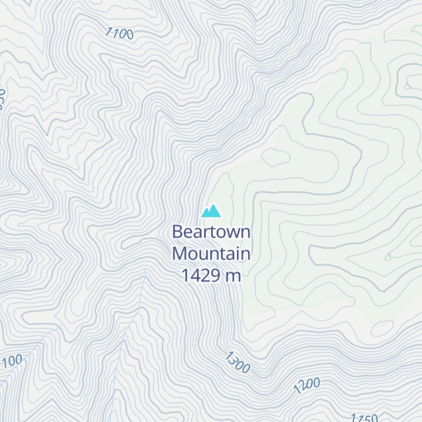 Map of Beartown Mountain