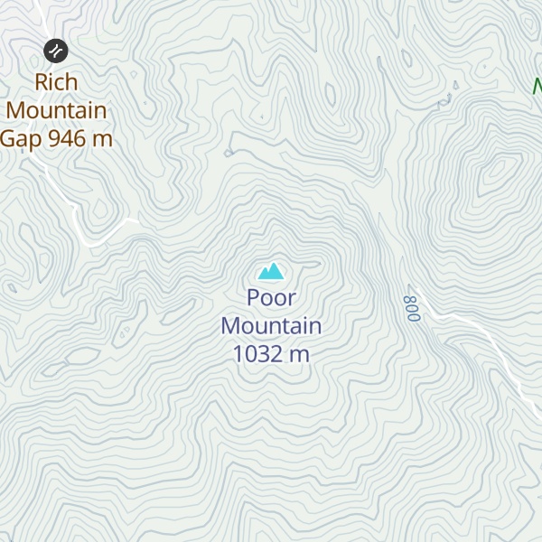 Map of Poor Mountain