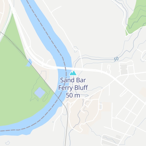 Map of Sand Bar Ferry Bluff