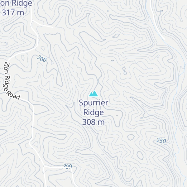 Map of Spurrier Ridge