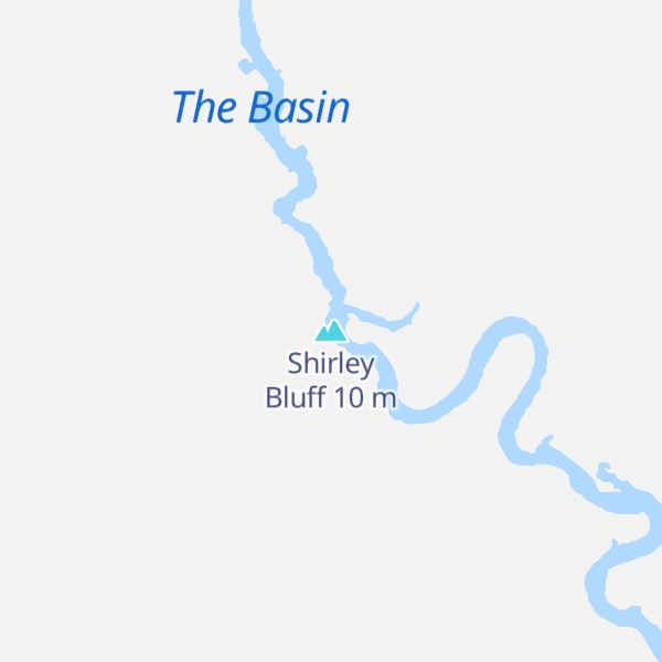 Map of Shirley Bluff
