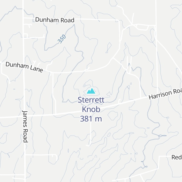 Map of Sterrett Knob