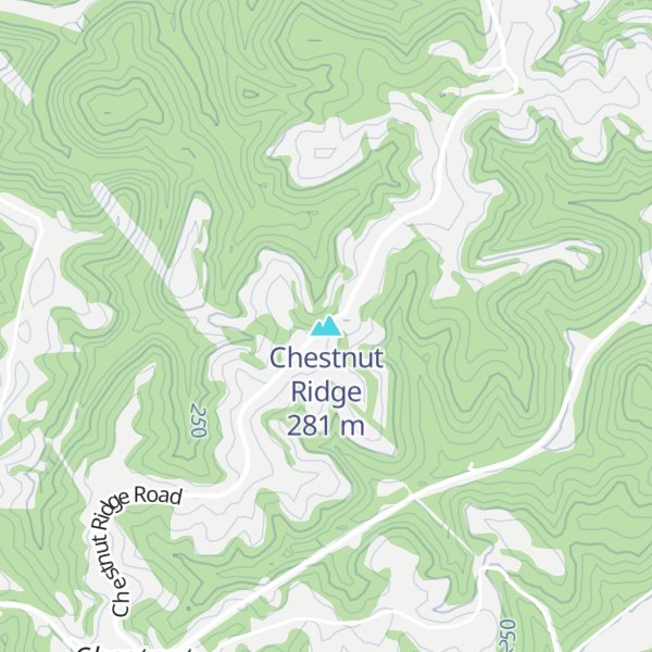 Map of Chestnut Ridge