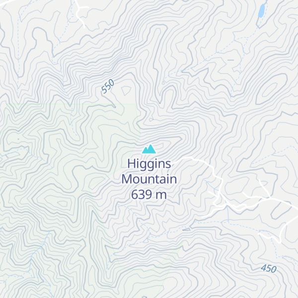 Map of Higgins Mountain