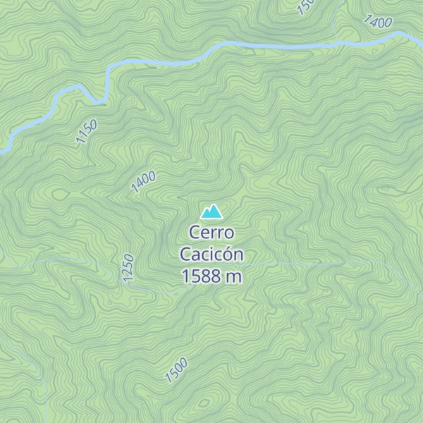 Map of Cerro Cacicón