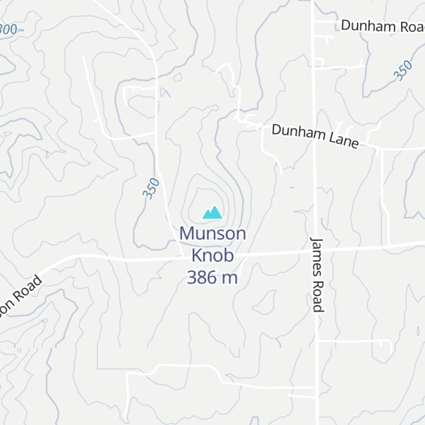 Map of Munson Knob