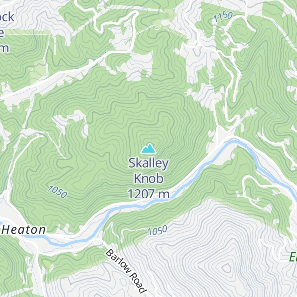 Map of Skalley Knob