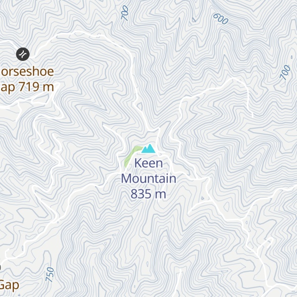 Map of Keen Mountain