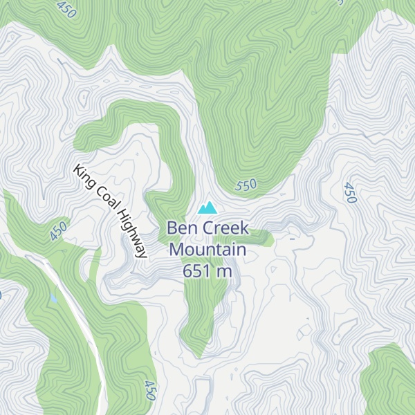 Map of Ben Creek Mountain