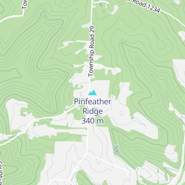 Map of Pinfeather Ridge