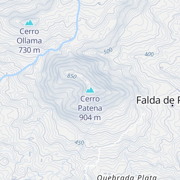 Map of Cerro Patena