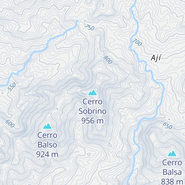 Map of Cerro Sobrino