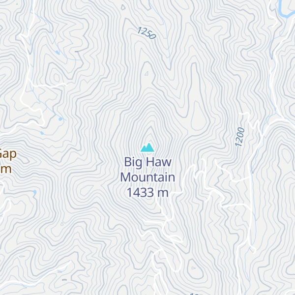 Map of Big Haw Mountain