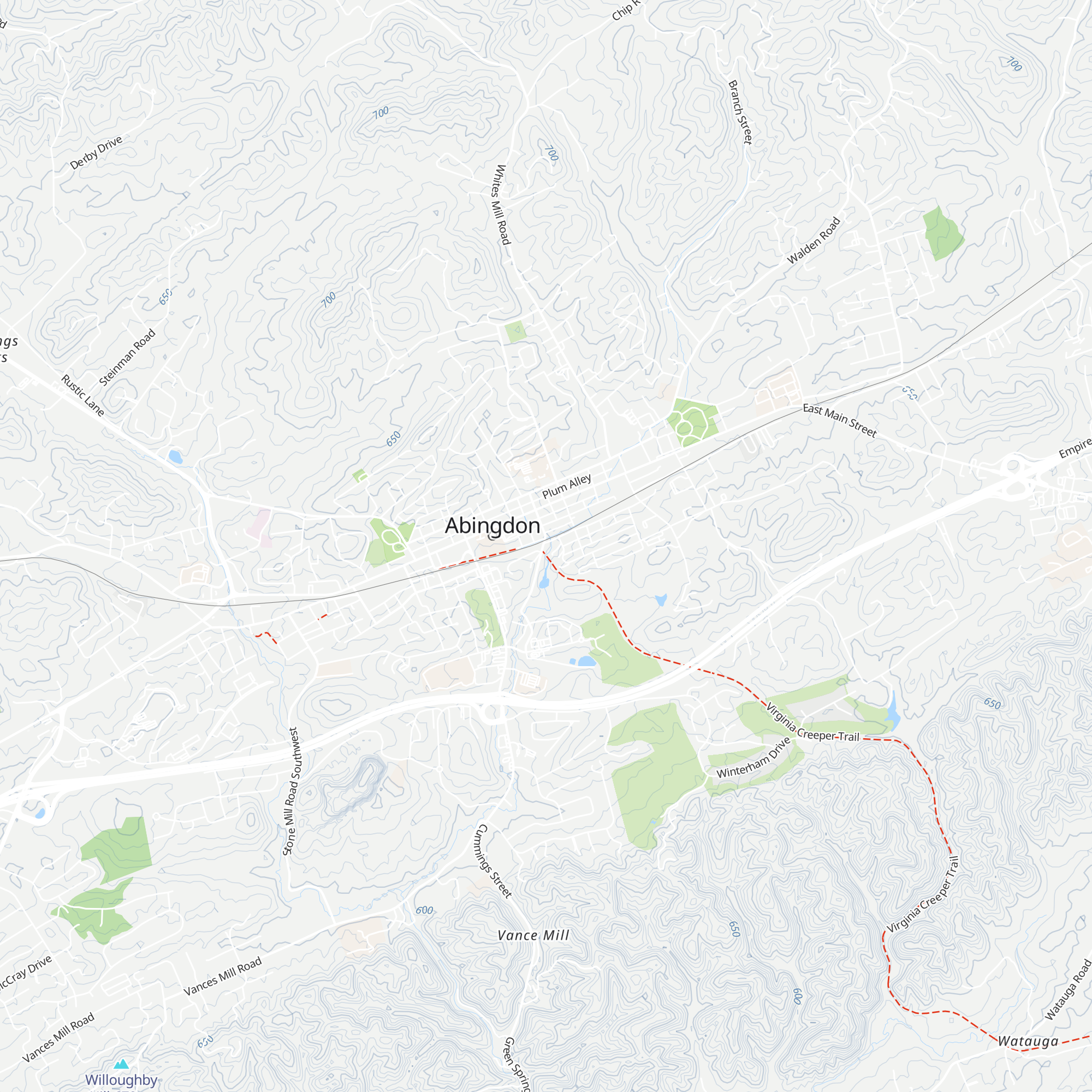 Virginia Creeper Trail Welcome Center map