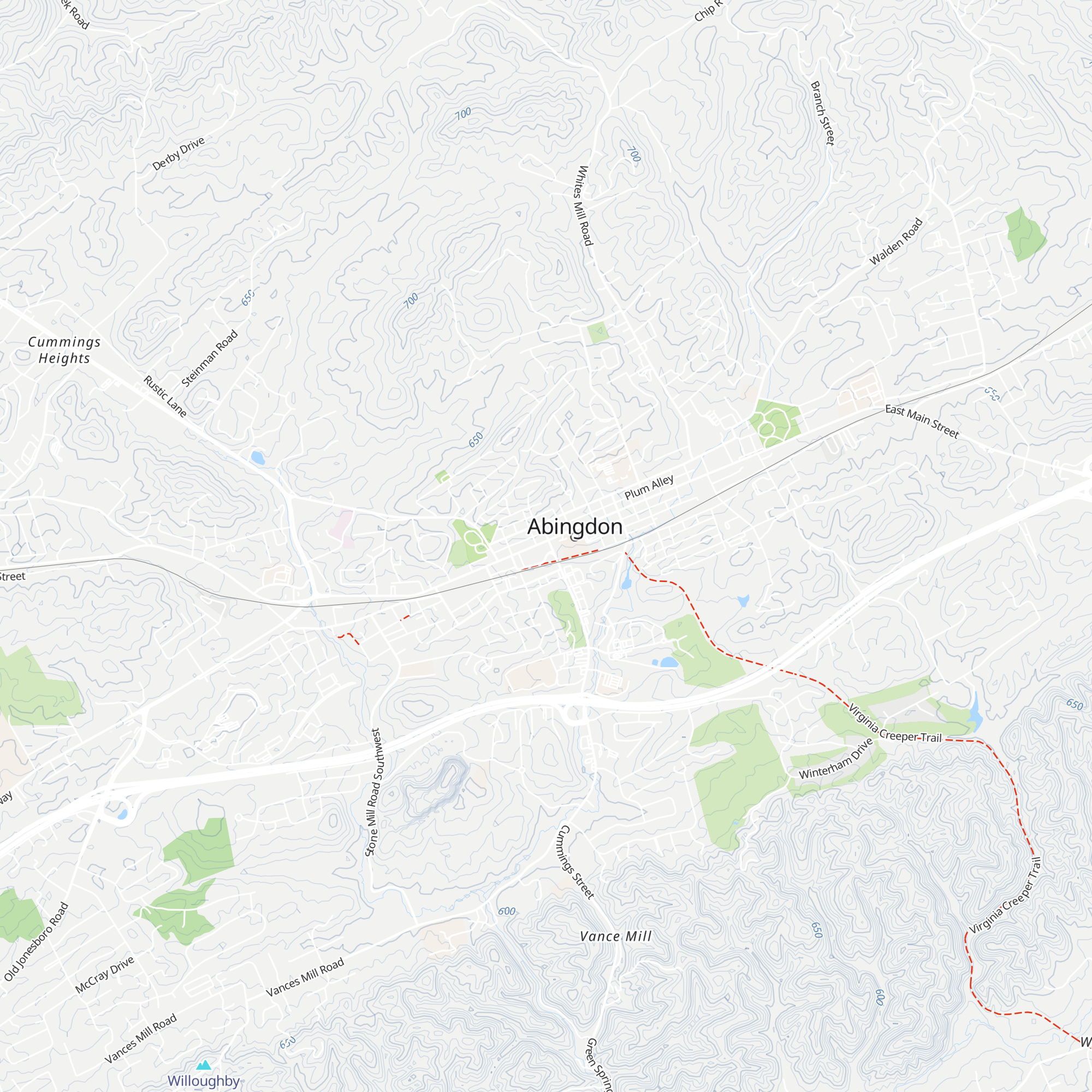 Abingdon Visitor Center map