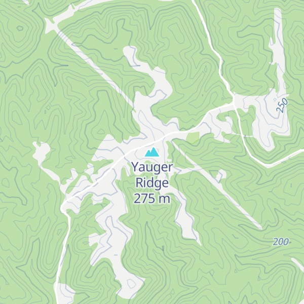 Map of Yauger Ridge