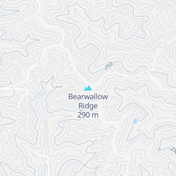 Map of Bearwallow Ridge