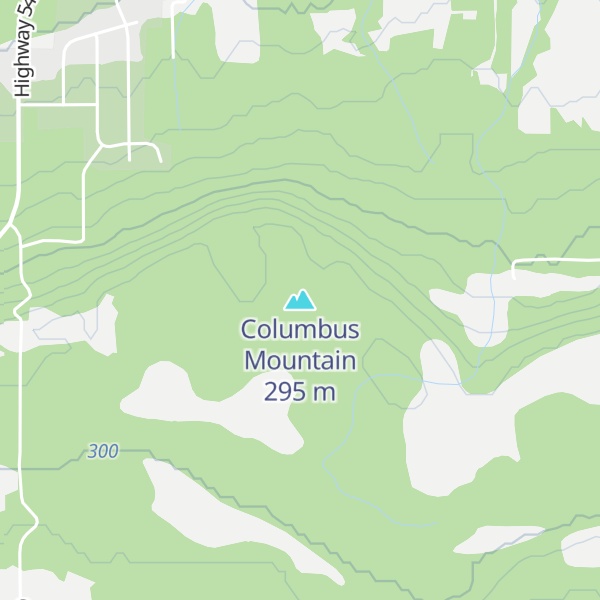 Map of Columbus Mountain
