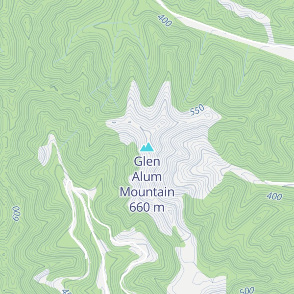 Map of Glen Alum Mountain
