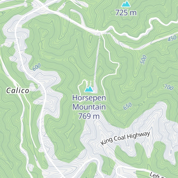 Map of Horsepen Mountain
