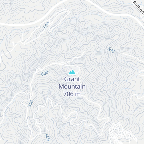 Map of Grant Mountain