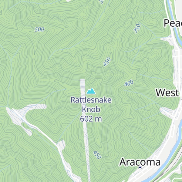 Map of Rattlesnake Knob