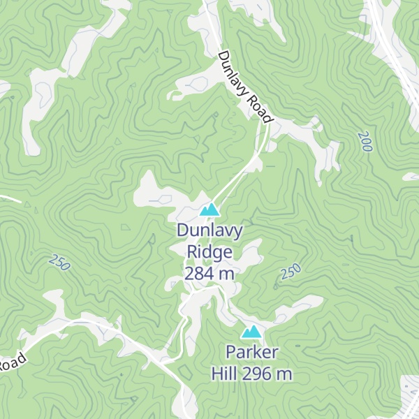 Map of Dunlavy Ridge