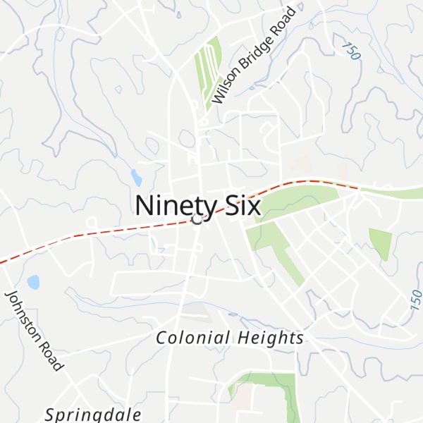 Map of Ninety Six Visitor Center