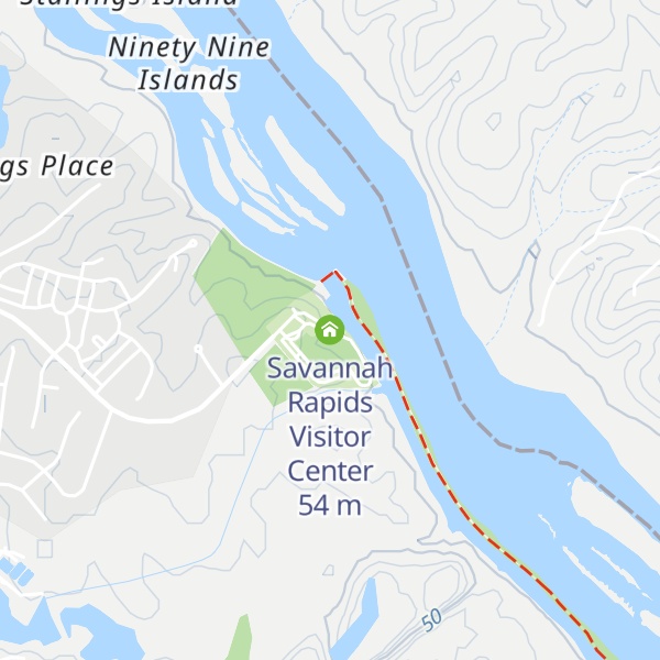 Map of Savannah Rapids Visitor Center