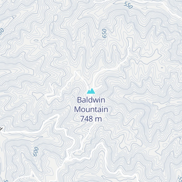 Map of Baldwin Mountain