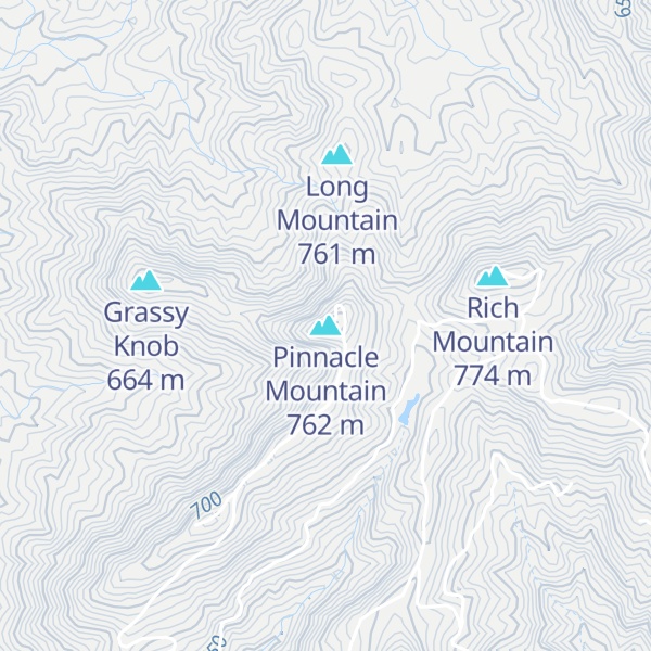 Map of Pinnacle Mountain