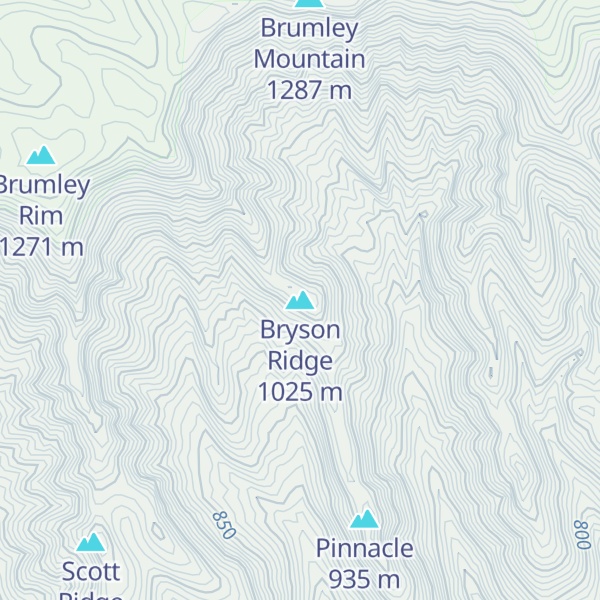 Map of Bryson Ridge