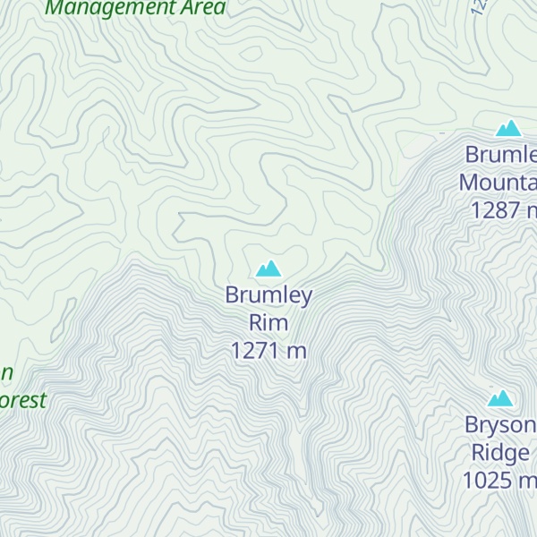 Map of Brumley Rim