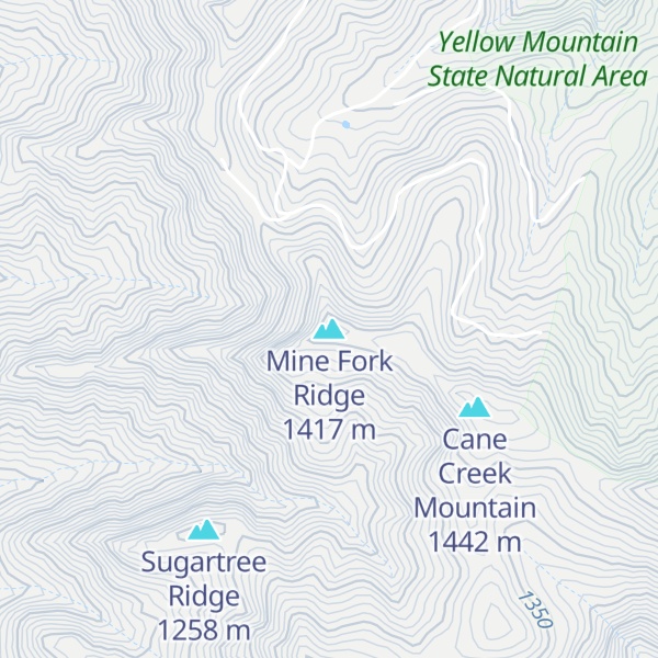 Map of Mine Fork Ridge