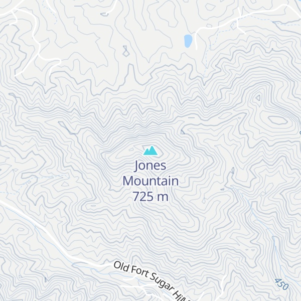 Map of Jones Mountain