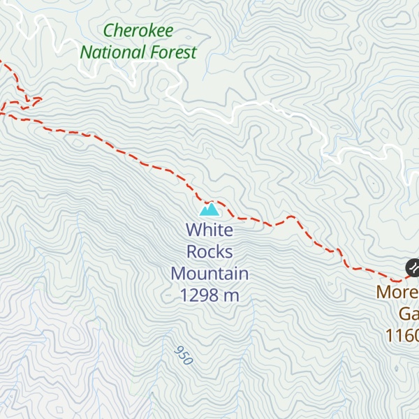 Map of White Rocks Mountain