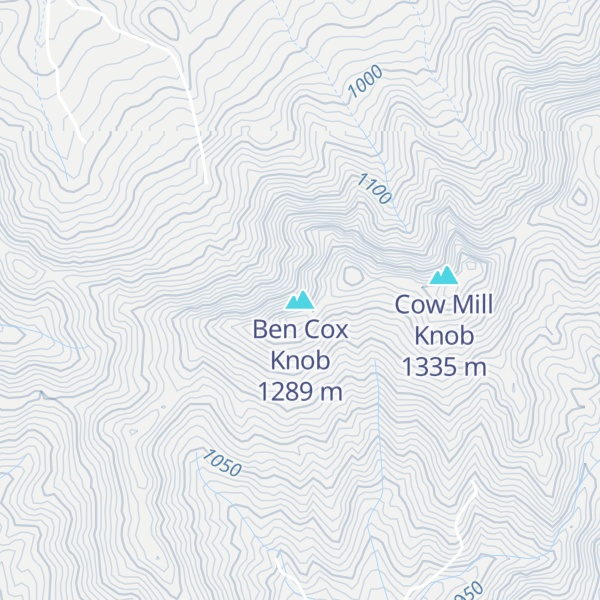 Map of Ben Cox Knob