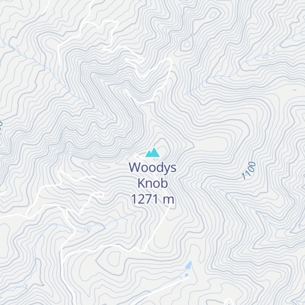 Map of Woodys Knob